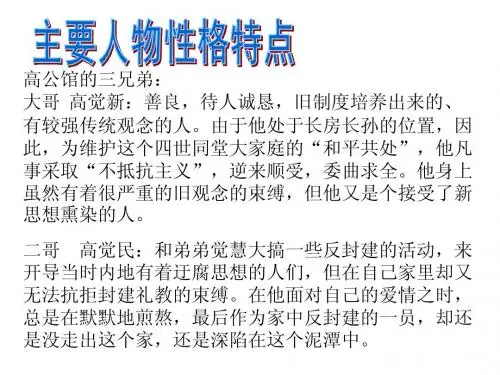 家人物分析