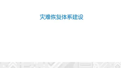 灾难恢复体系建设