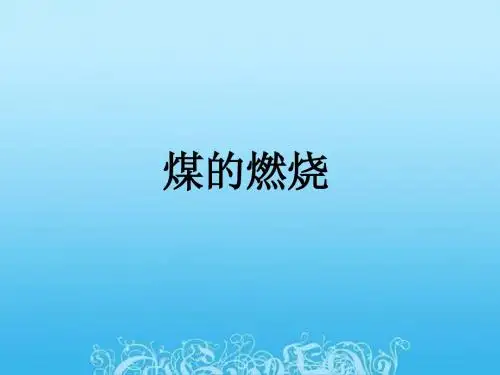 煤的燃烧