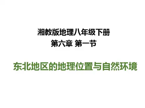 湘教版八年级初中地理下册教学课件：6.1东北地区的地理位置与自然环境