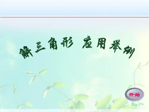 解三角形  应用举例