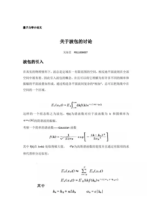 量子力学小论文