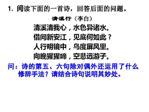 诗歌表达技巧(修辞)