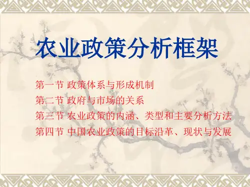 孔祥智-农业政策分析框架PPT优秀课件