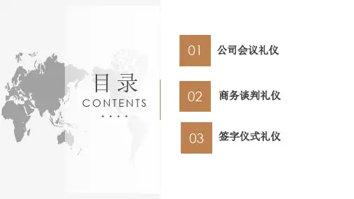国际商务礼仪课件第二章商务会议礼仪
