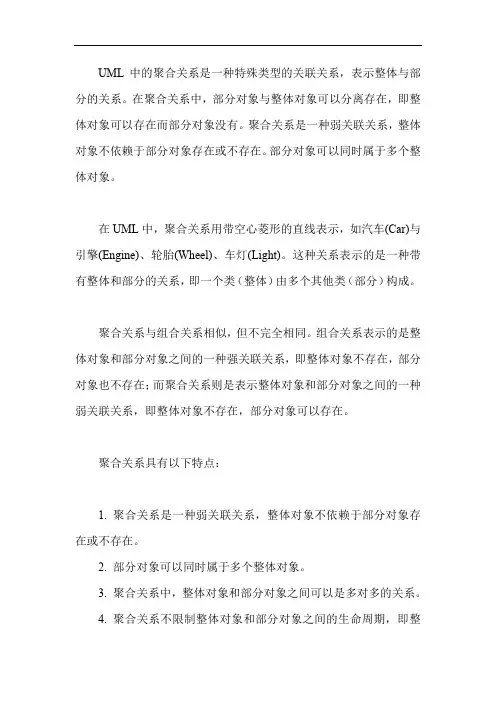 uml 聚合关系