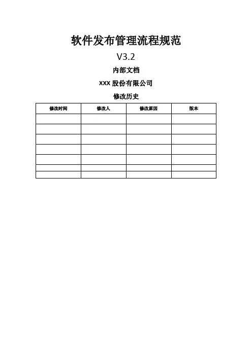 产品版本发布流程规范