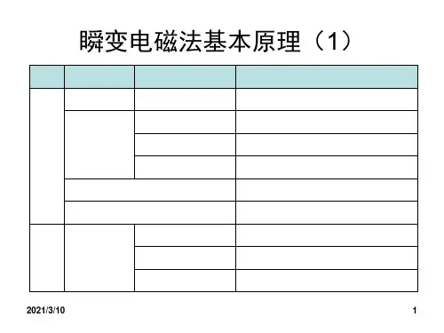瞬变电磁原理课件ppt