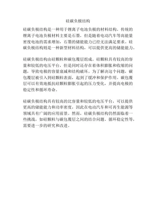 硅碳负极结构