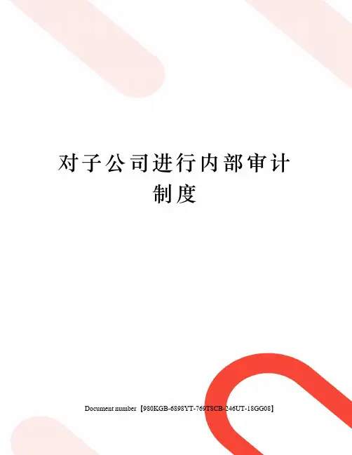 对子公司进行内部审计制度
