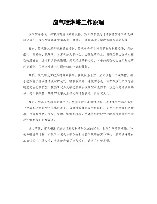 废气喷淋塔工作原理