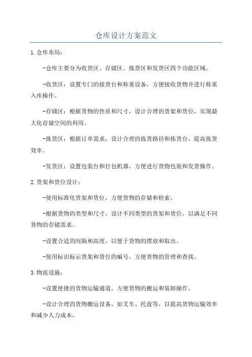 仓库设计方案范文