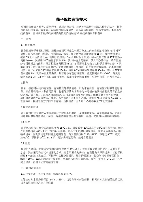 茄子嫁接育苗技术