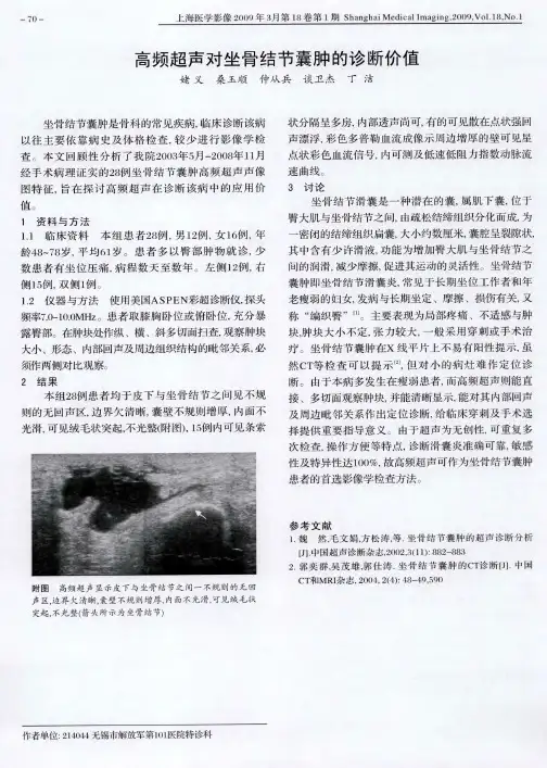 高频超声对坐骨结节囊肿的诊断价值