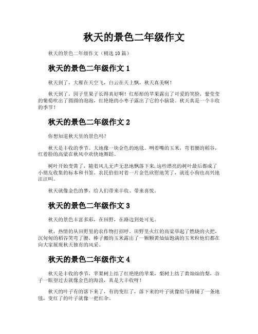 秋天的景色二年级作文