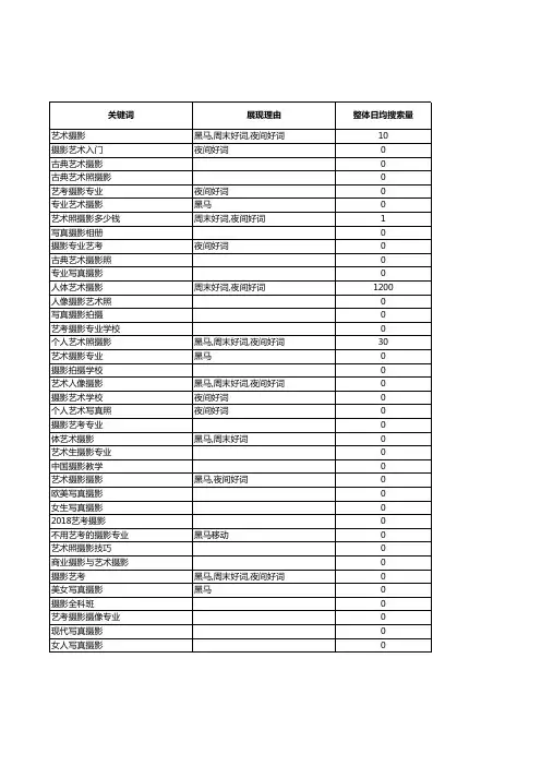 艺术摄影推荐关键词信息 (1)