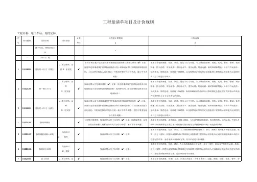 工程量清单项目及计价规则实例