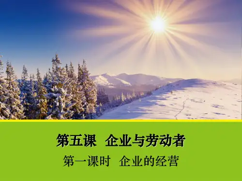 人教版_企业的经营全文课件PPT