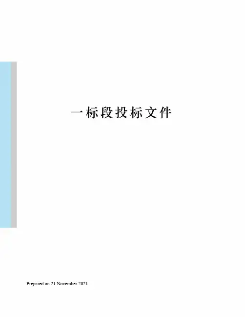 一标段投标文件