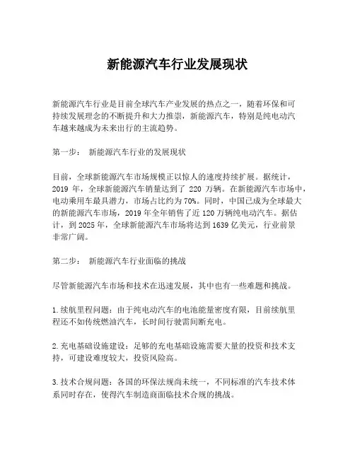 新能源汽车行业发展现状