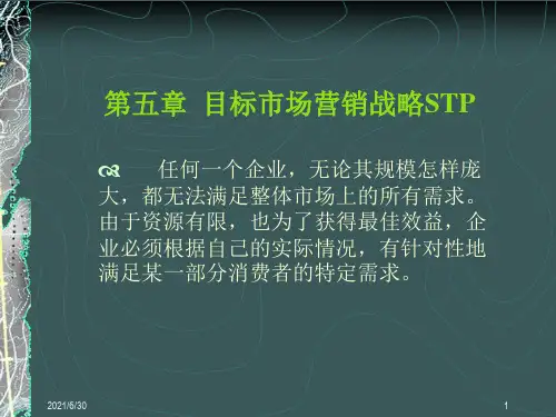 目标市场营销战略或STP战略模式