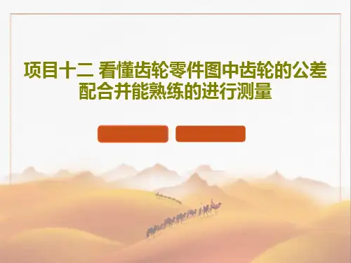 项目十二 看懂齿轮零件图中齿轮的公差配合并能熟练的进行测量共52页文档