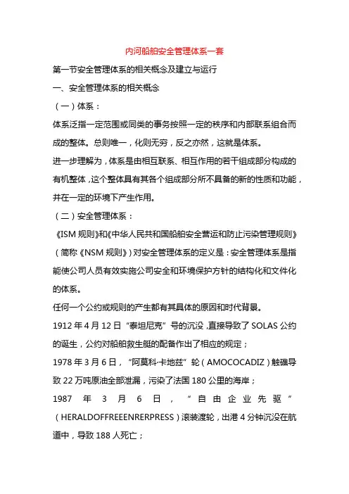 课题_内河船舶安全管理体系一套