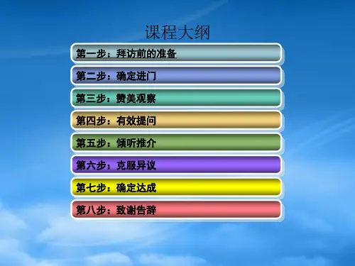 陌生拜访的个步骤