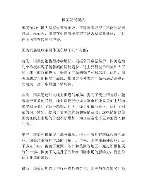 国美发展现状