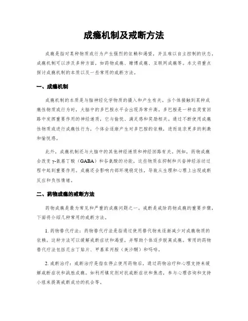 成瘾机制及戒断方法