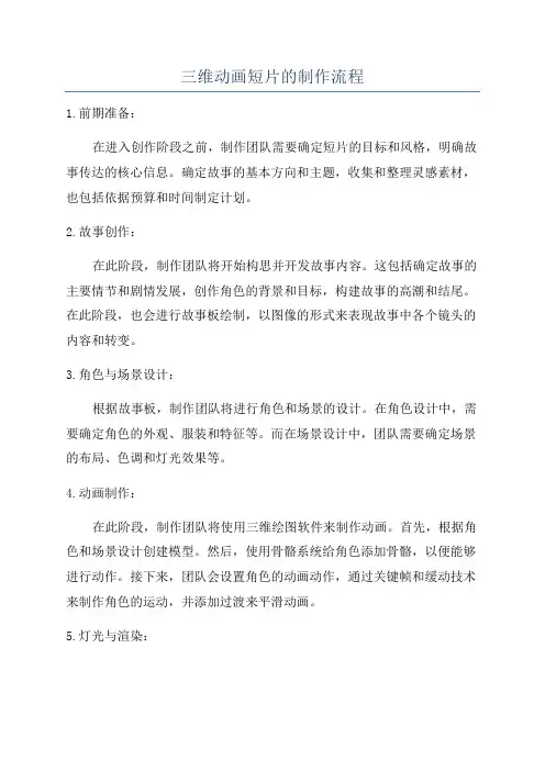 三维动画短片的制作流程
