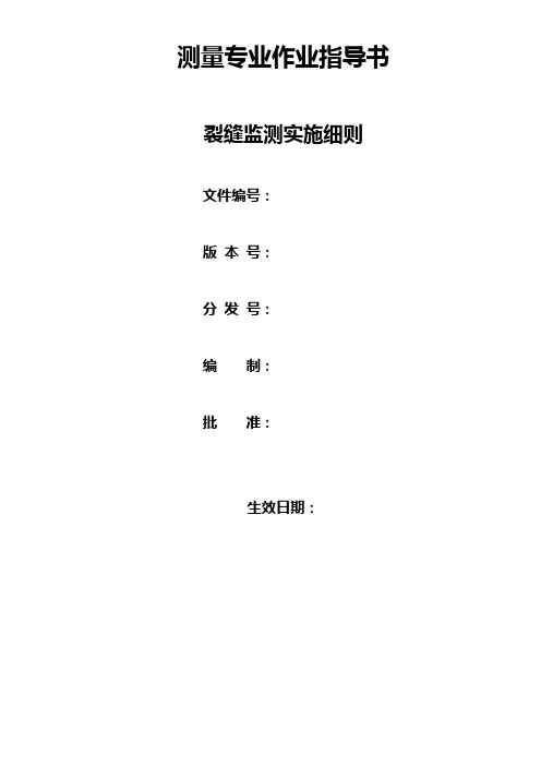 裂缝监测实施细则