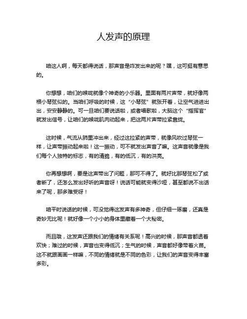 人发声的原理