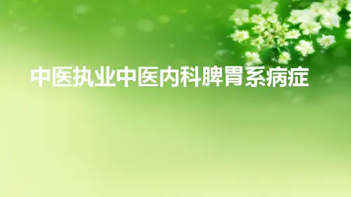 中医执业中医内科脾胃系病症