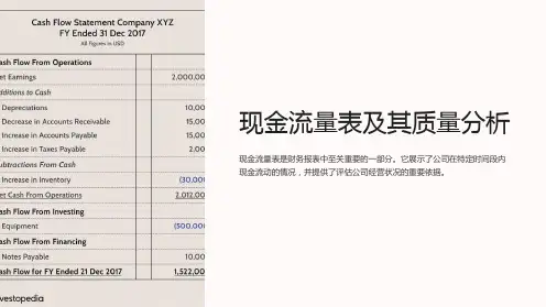 现金流量表及其质量分析