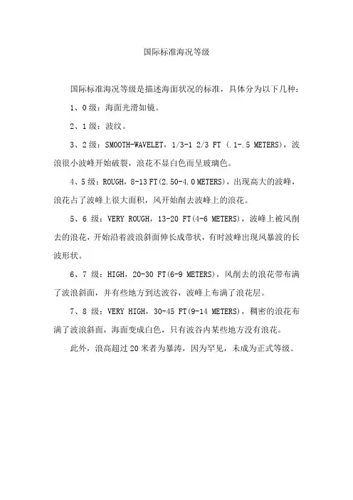 国际标准海况等级