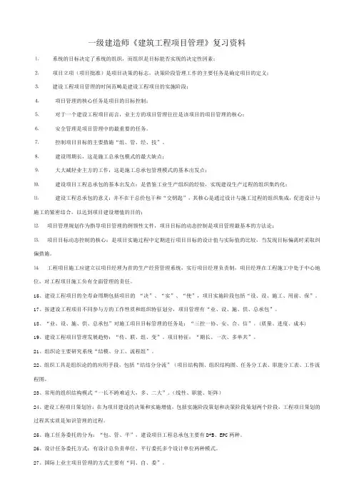 项目管理口诀(195条)