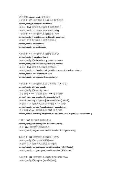 思科命令大全