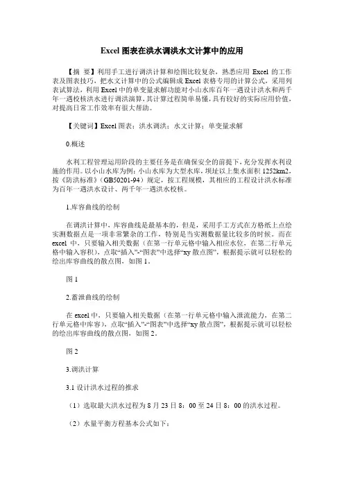 Excel图表在洪水调洪水文计算中的应用