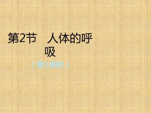初中七年级生物上册3.7.2人体的呼吸第1课时名师优质课件新版苏科版2018111329