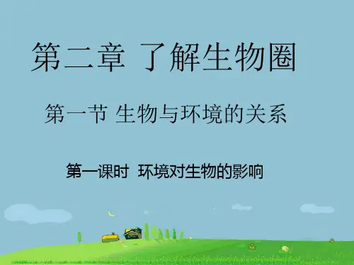 人教版七年级上册1.2.1《生物与环境的关系》