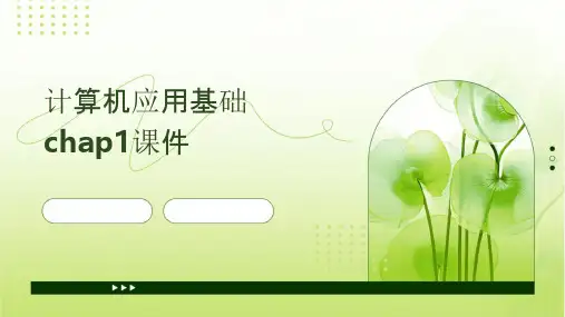计算机应用基础chap1课件