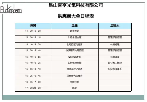 供应商大会PPT