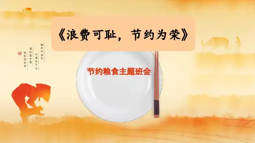 节约粮食主题班会ppt课件