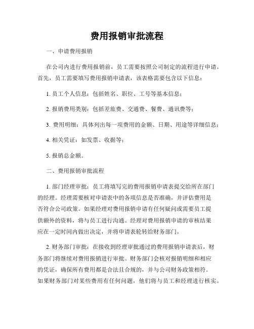 费用报销审批流程