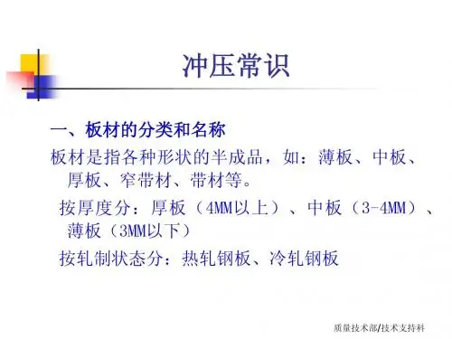 冲压常识培训课件