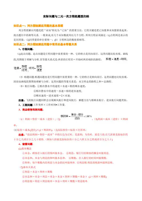 二元一次方程组应用题经典题59211