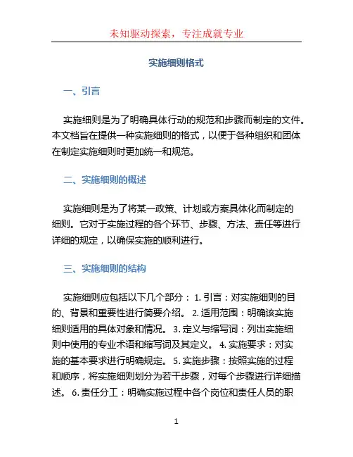 实施细则格式 (2)