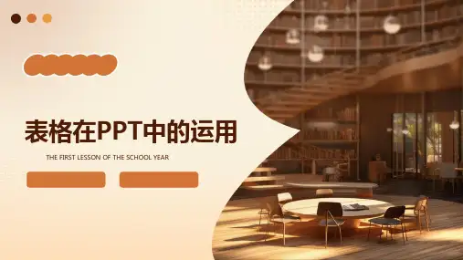 表格在ppt中的课件