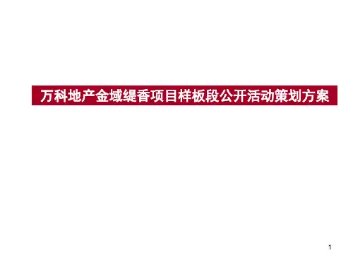某地产金域缇香项目样板段公开活动策划方案